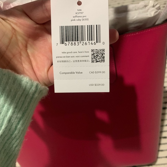 Pink Kate Spade Tote - Picture 3 of 4
